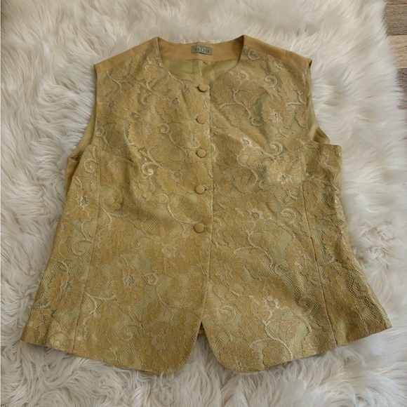 Vintage Made in Italy Vest Lace Size Large - Picture 1 of 12